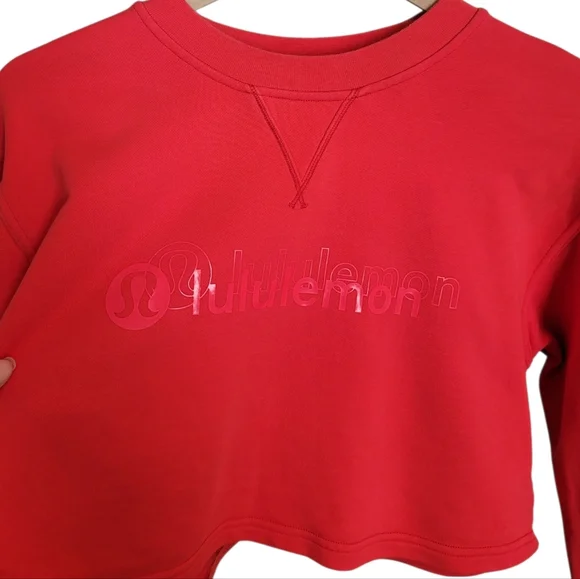 Lululemon All Yours Cropped Crew *Lunar New Year in Love Red - Picture 8 of 11